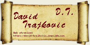 David Trajković vizit kartica